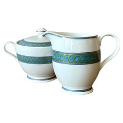 Vintage Boho Christofle "Torsada" Creamer & Lidded Sugar Bowl - A Pair