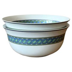 Vintage Boho Christofle "Torsada" Salad Bowls - A Pair