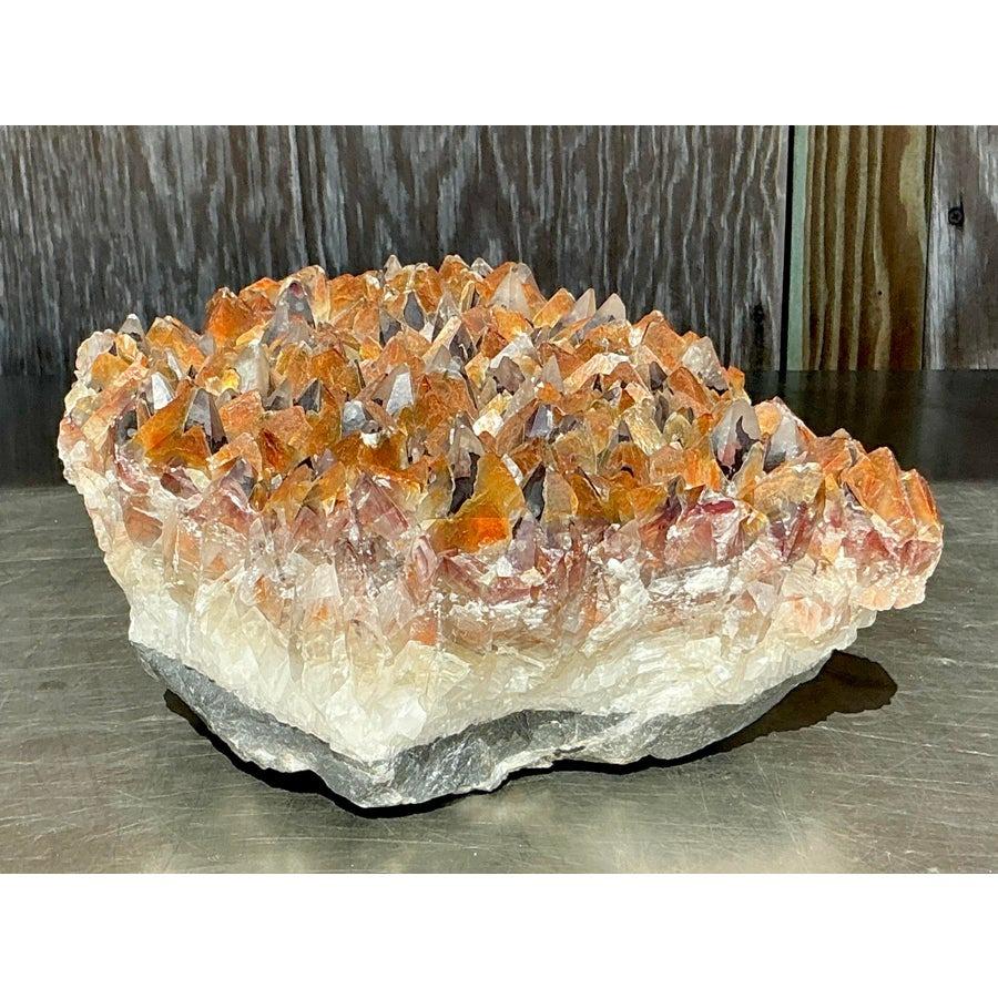 Quarzo Cluster di quarzo citrino naturale vintage Boho in vendita