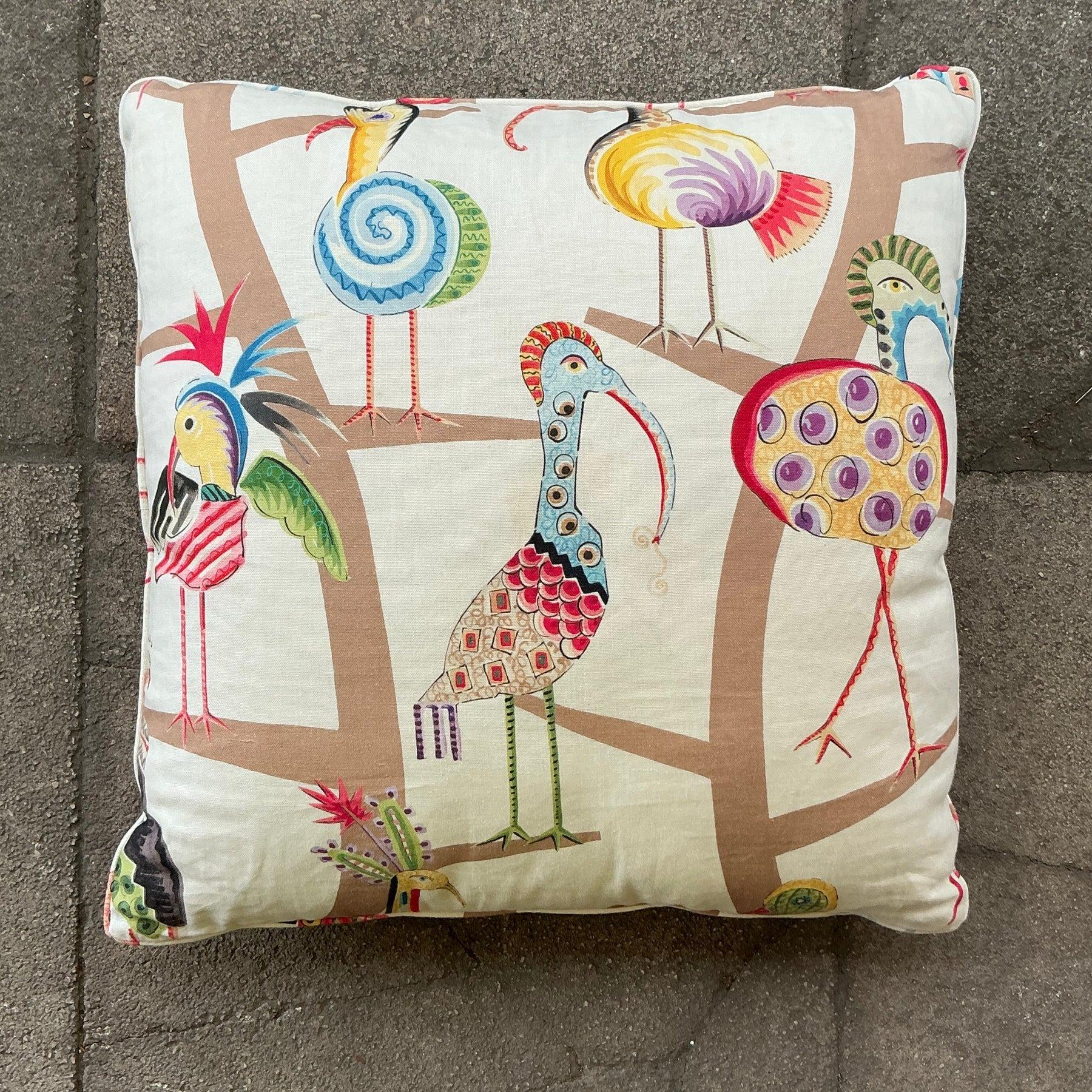 American Vintage Boho Clarence House “Polly” Throw Pillow