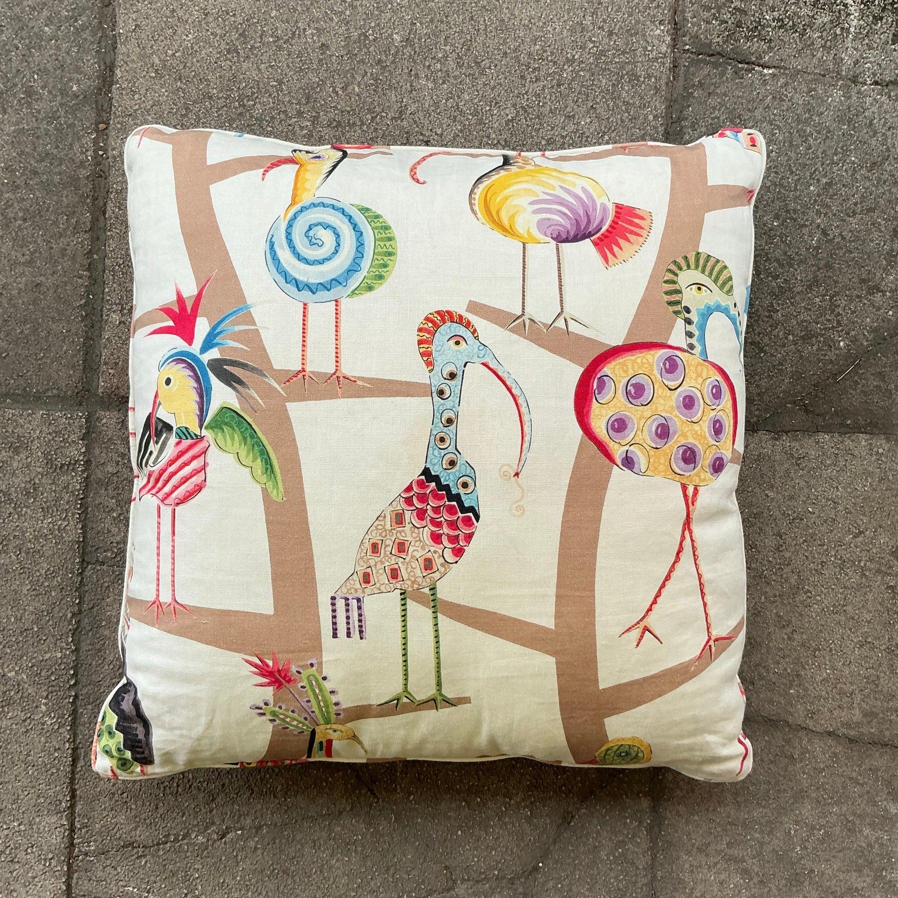 Contemporary Vintage Boho Clarence House “Polly” Throw Pillow