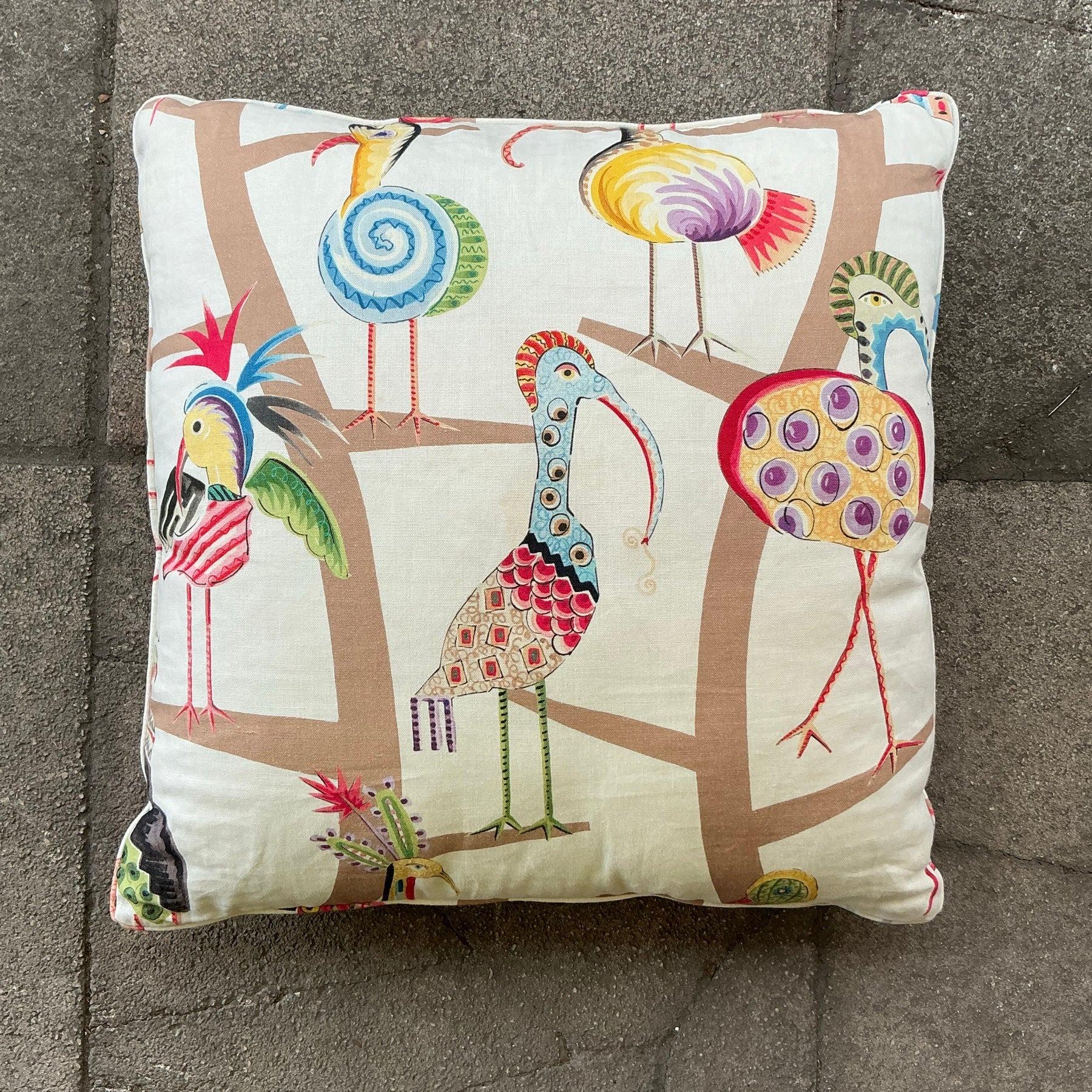 Vintage Boho Clarence House “Polly” Throw Pillow 1