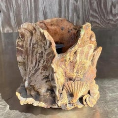 Vintage Boho Coastal Studio Pottery Vase