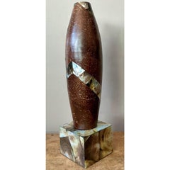 Vintage Boho Coconut Shell Vase