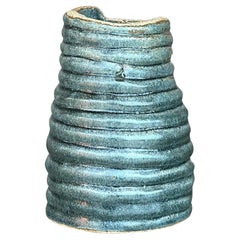 Vaso vintage in ceramica a spirale Boho