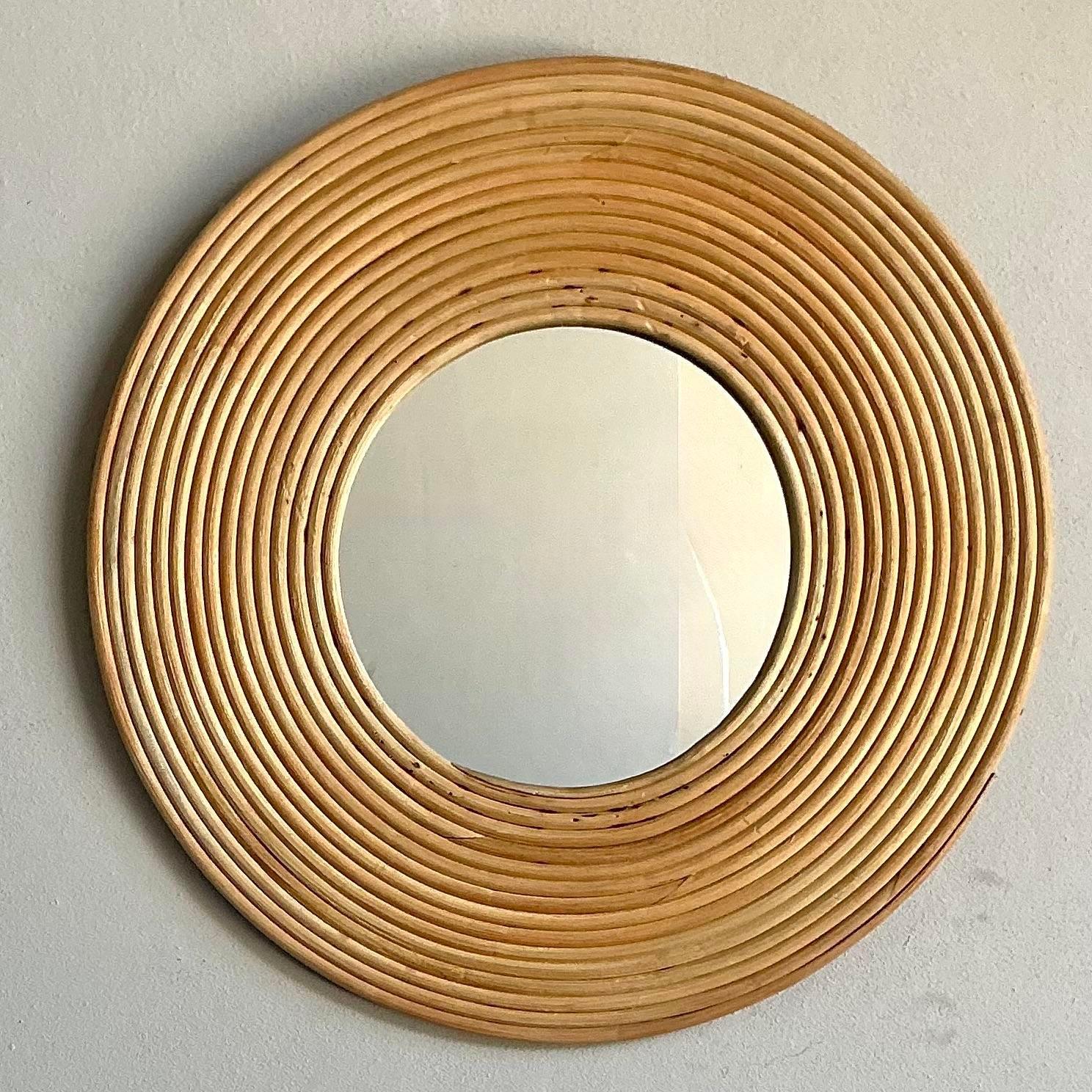XXIe siècle et contemporain Miroir Vintage Boho en forme de crayon enroulé en vente