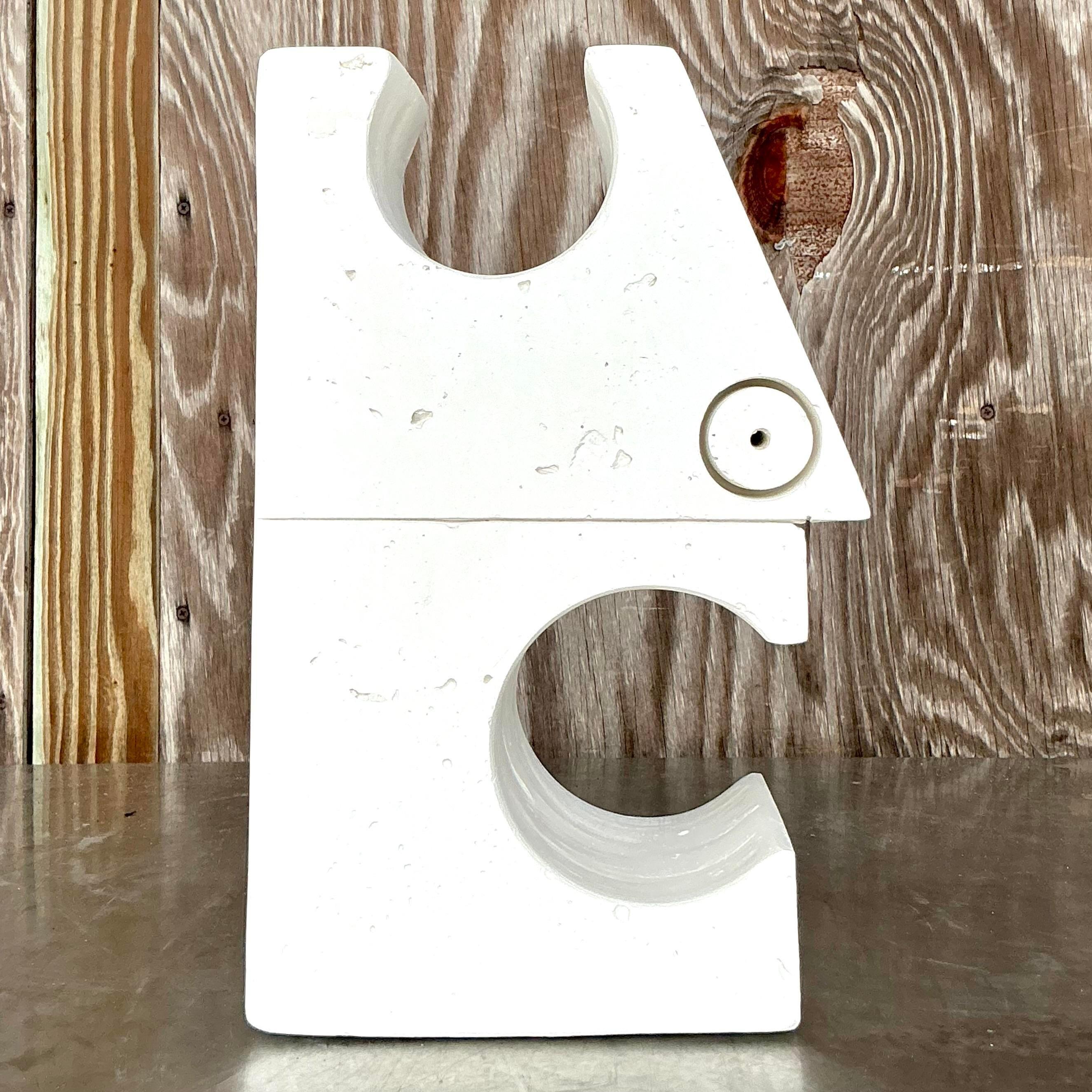 Intonaco Busto di uomo vintage in stile costruttivista Boho Scultura in vendita