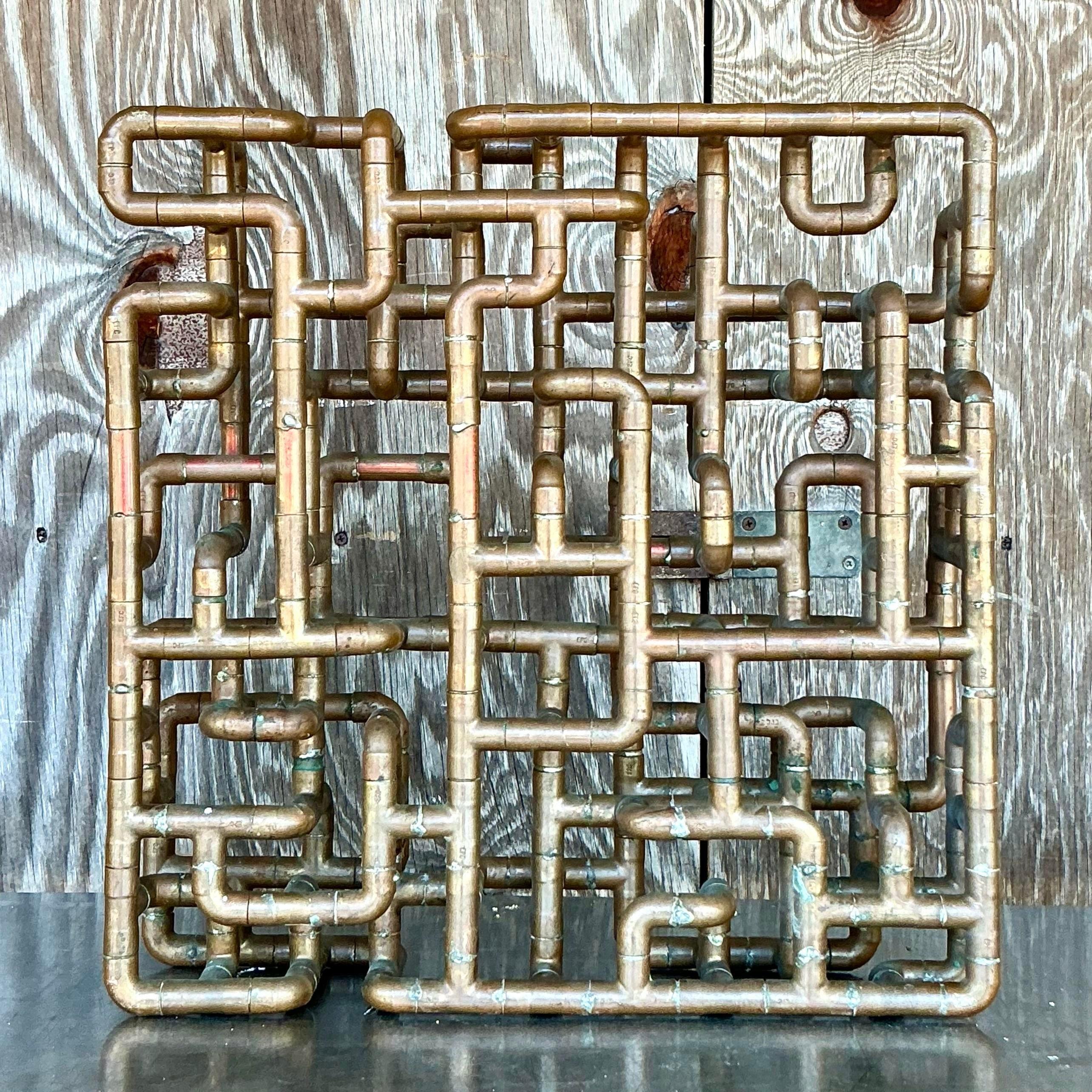 Scultura di tubo di rame Vintage By in vendita 1