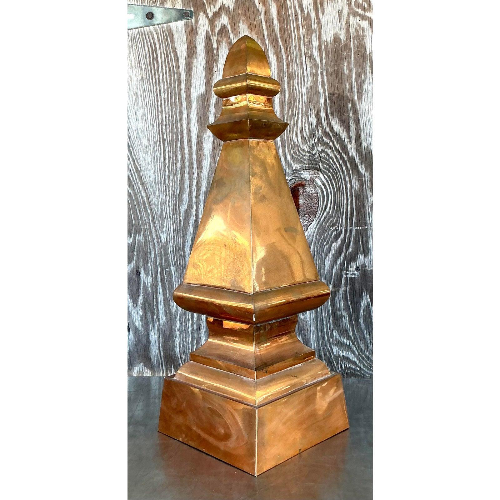 Space Age Guglia in rame vintage Boho in vendita