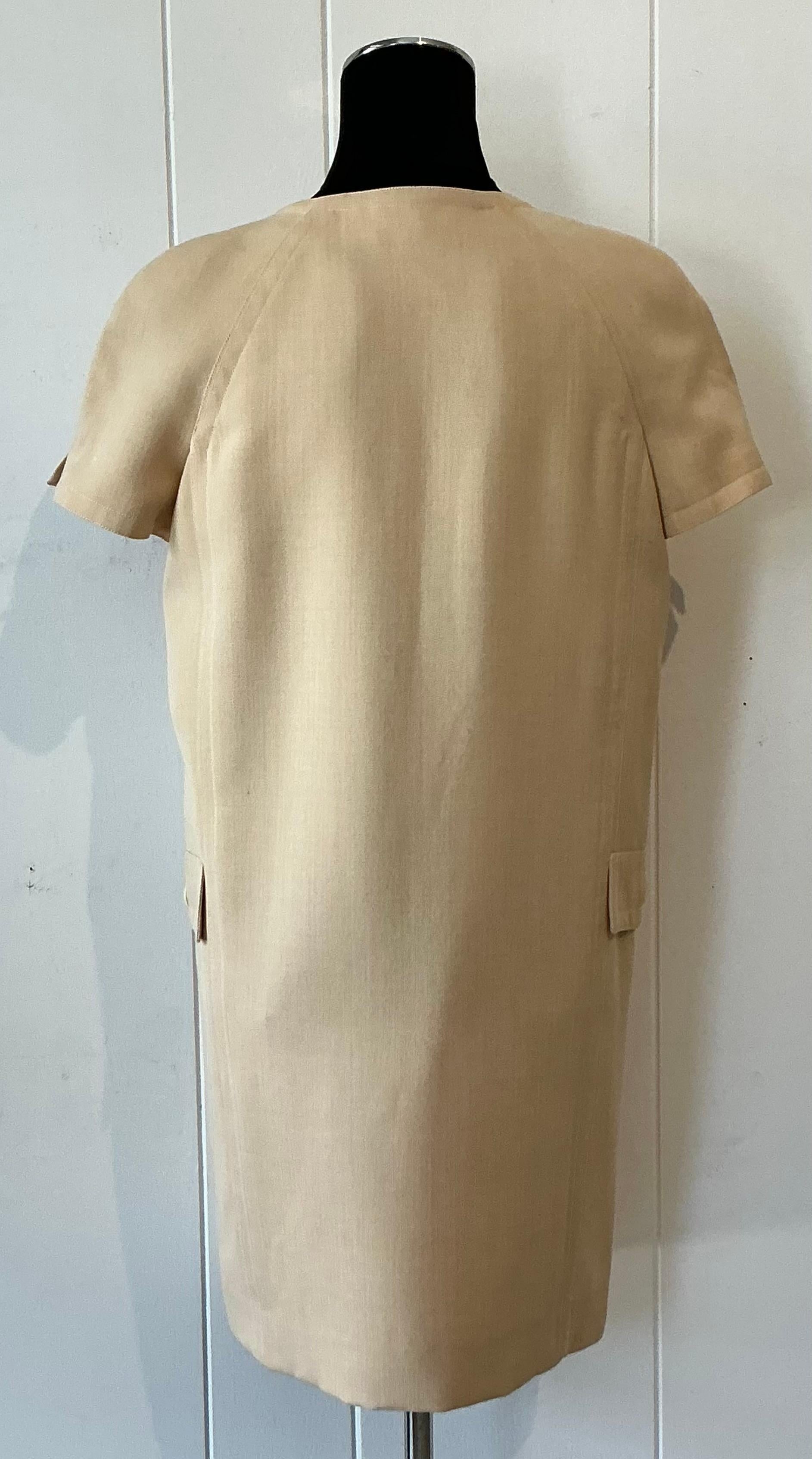Vintage Boho Courrege Short Sleeve Dress For Sale 5