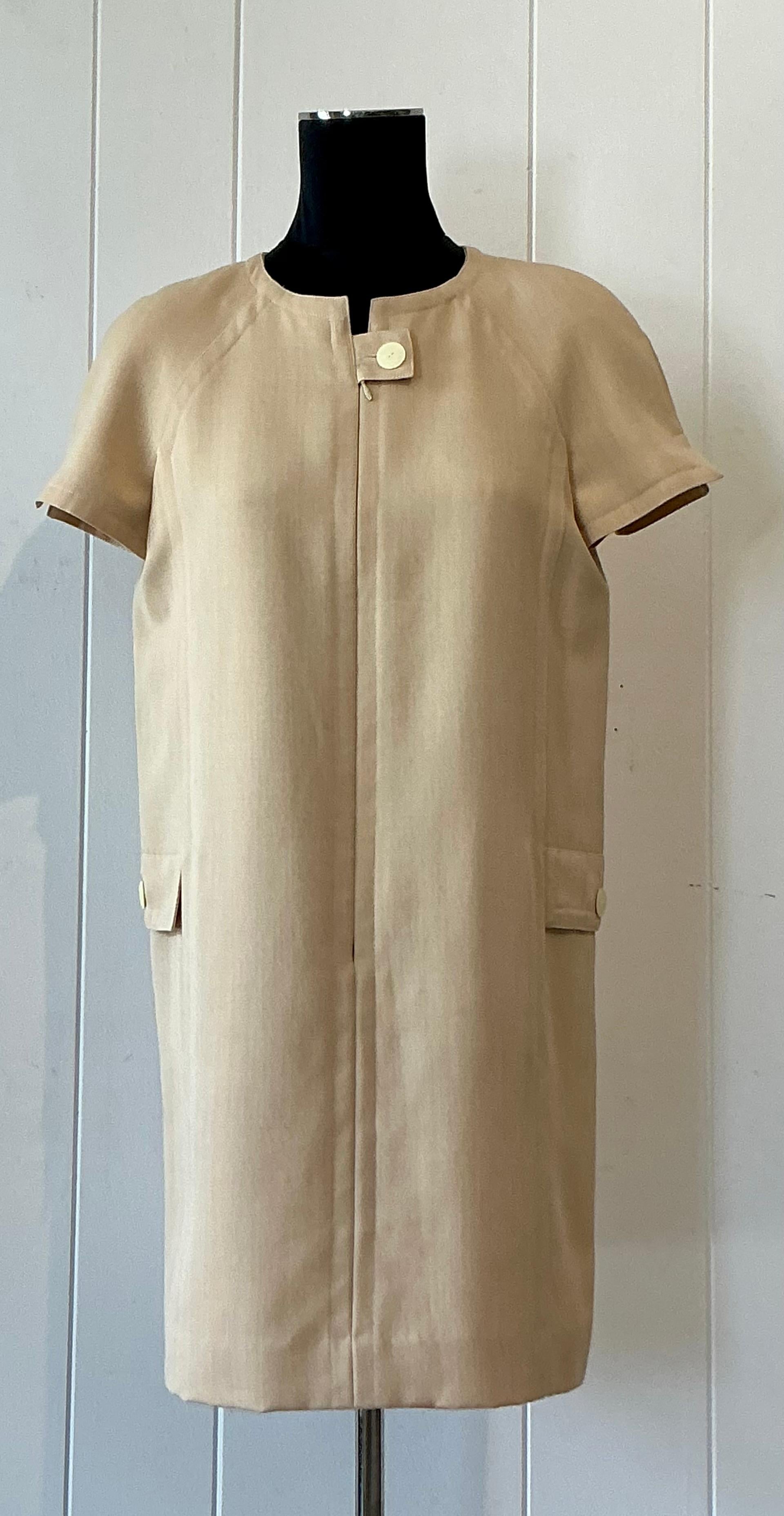 Women's or Men's Vintage Boho Courrege Short Sleeve Dress For Sale
