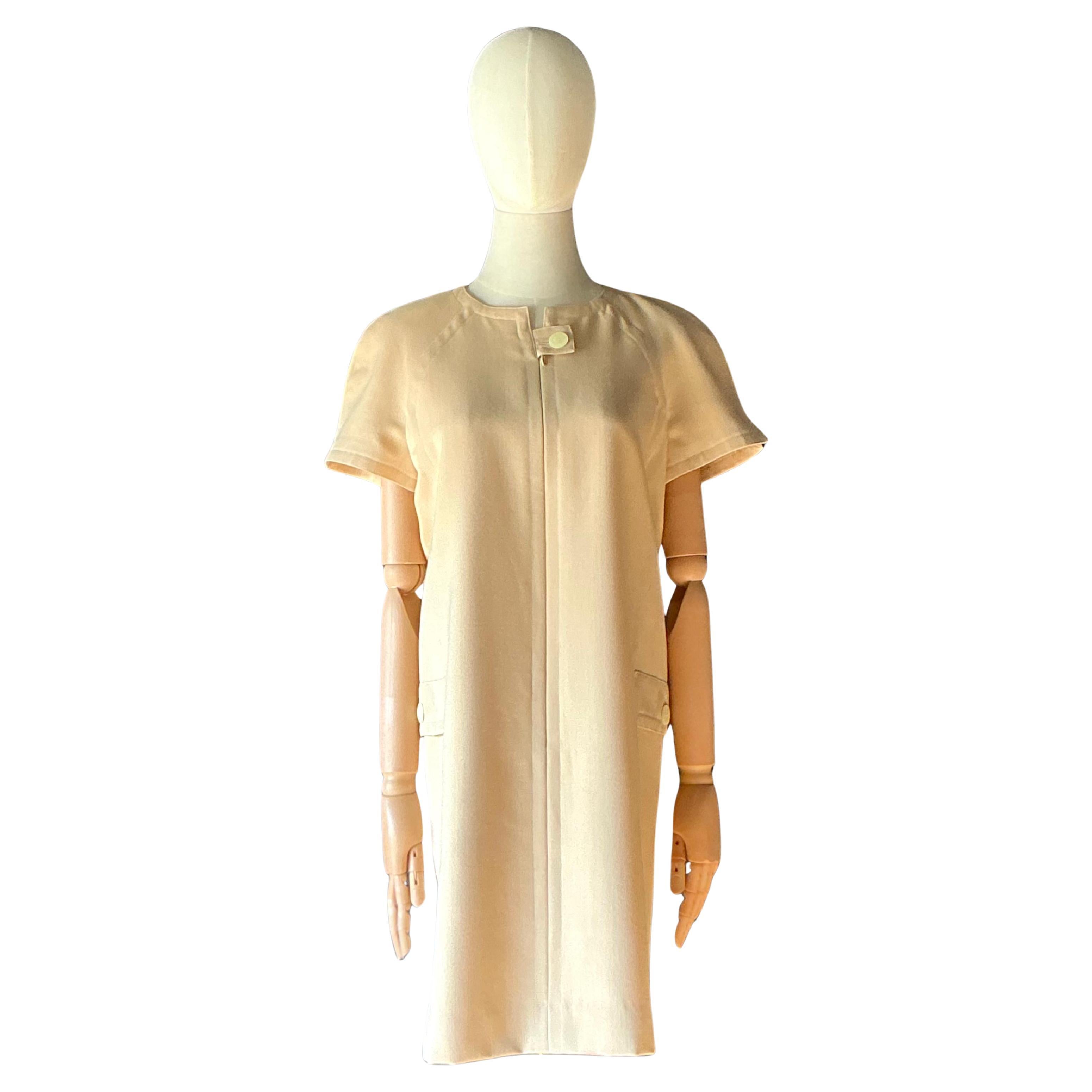 Vintage Boho Courrege Short Sleeve Dress