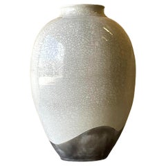 Raku-Stehlampe, Boho-Crackle-Glasur, Vintage
