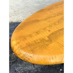 Vintage Boho Crocodile Dining Table After Karl Springer