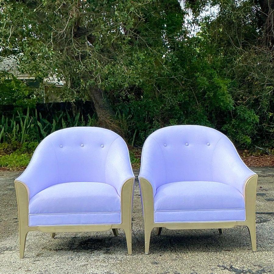 Vintage Boho Currey und Unternehmen Slope Lounge Stühle - ein Paar im Zustand „Gut“ im Angebot in west palm beach, FL