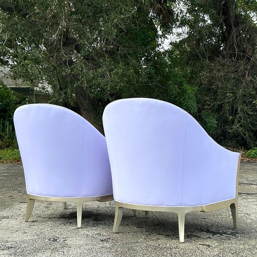 Vintage Boho Currey und Unternehmen Slope Lounge Stühle - ein Paar (21. Jahrhundert und zeitgenössisch) im Angebot
