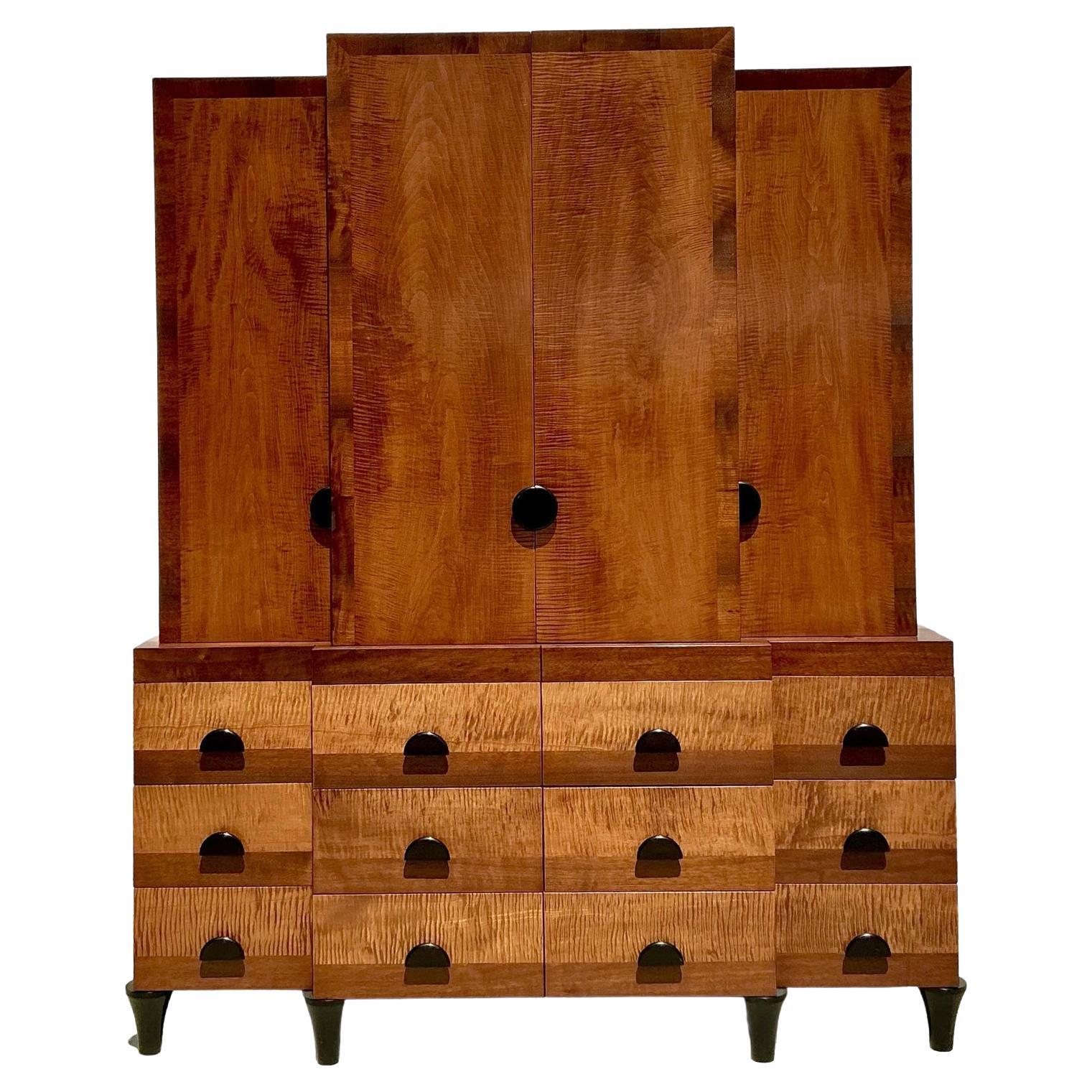 Vintage Boho Custom Burl Cabinet
