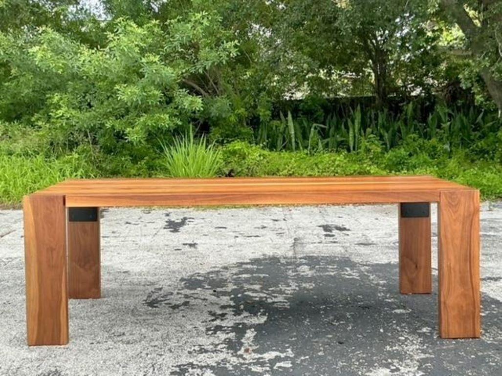 Vintage Boho Custom Plank Dining Table For Sale 2
