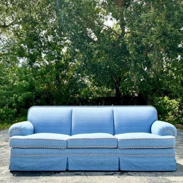 Vintage Boho Custom Schwartz Collection Paris Sofa for Juan Pablo Molyneux In Good Condition In West Palm Beach, FL