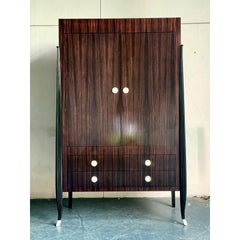 Vintage Boho Custom v. Rossi Zebra Wood Armoire