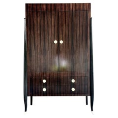 Vintage Boho Custom v. Rossi Zebra Wood Armoire
