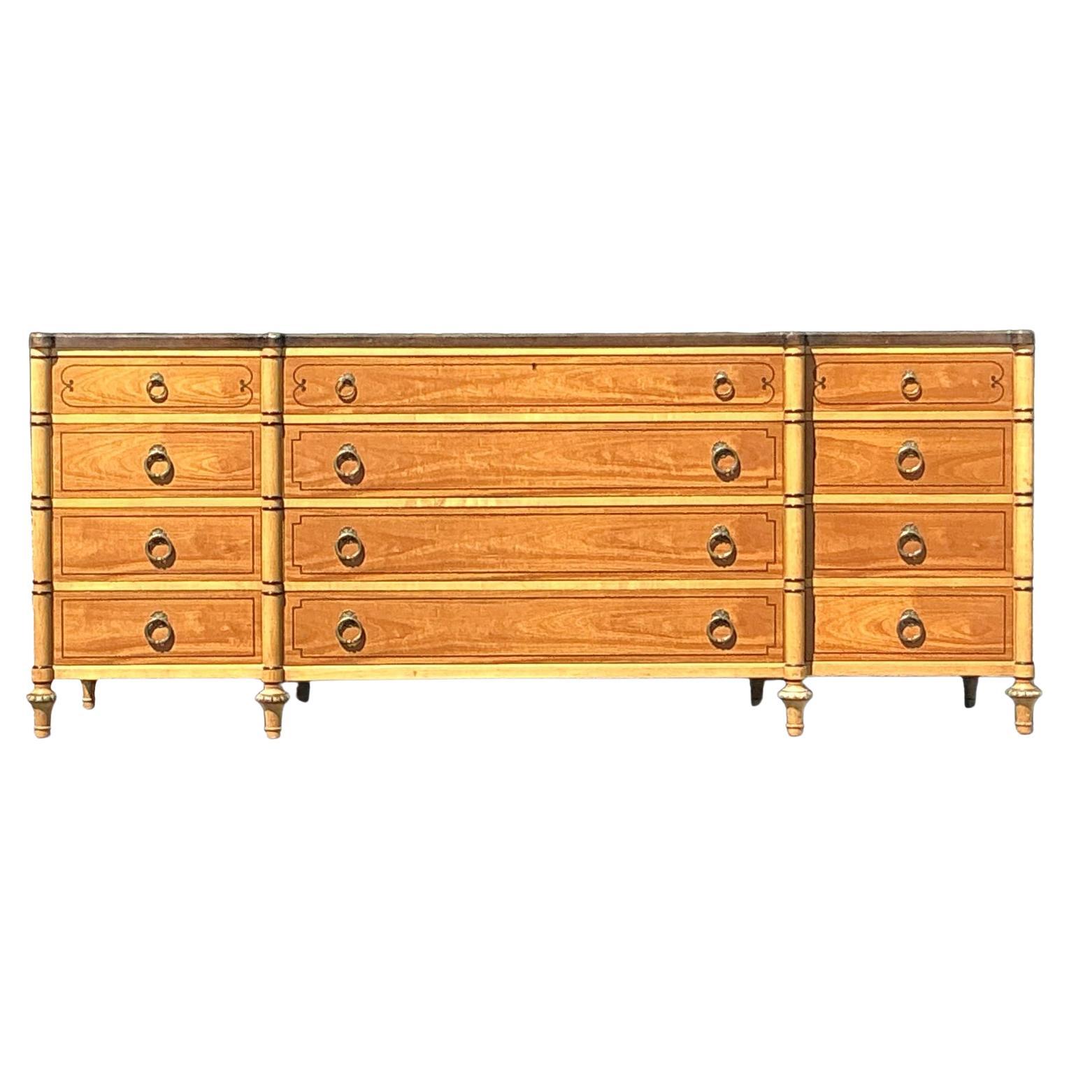 Vintage Boho Daniel Jones Long Credenza