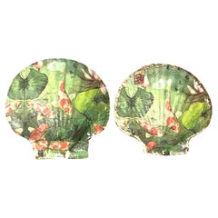 Vintage Boho Decoupage Shells - Set of 2