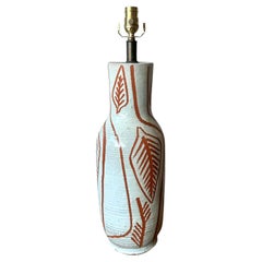 Vintage Boho Design Technics Glazed Ceramic Lamp