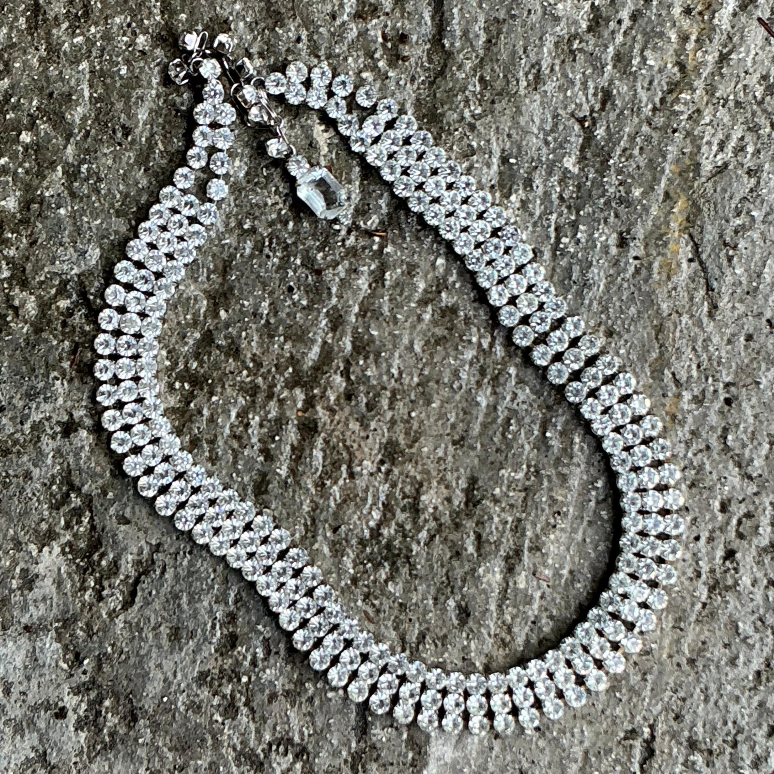Vintage Boho Rhinestone Diamond Belt In Good Condition For Sale In Lake Worth Beach, FL