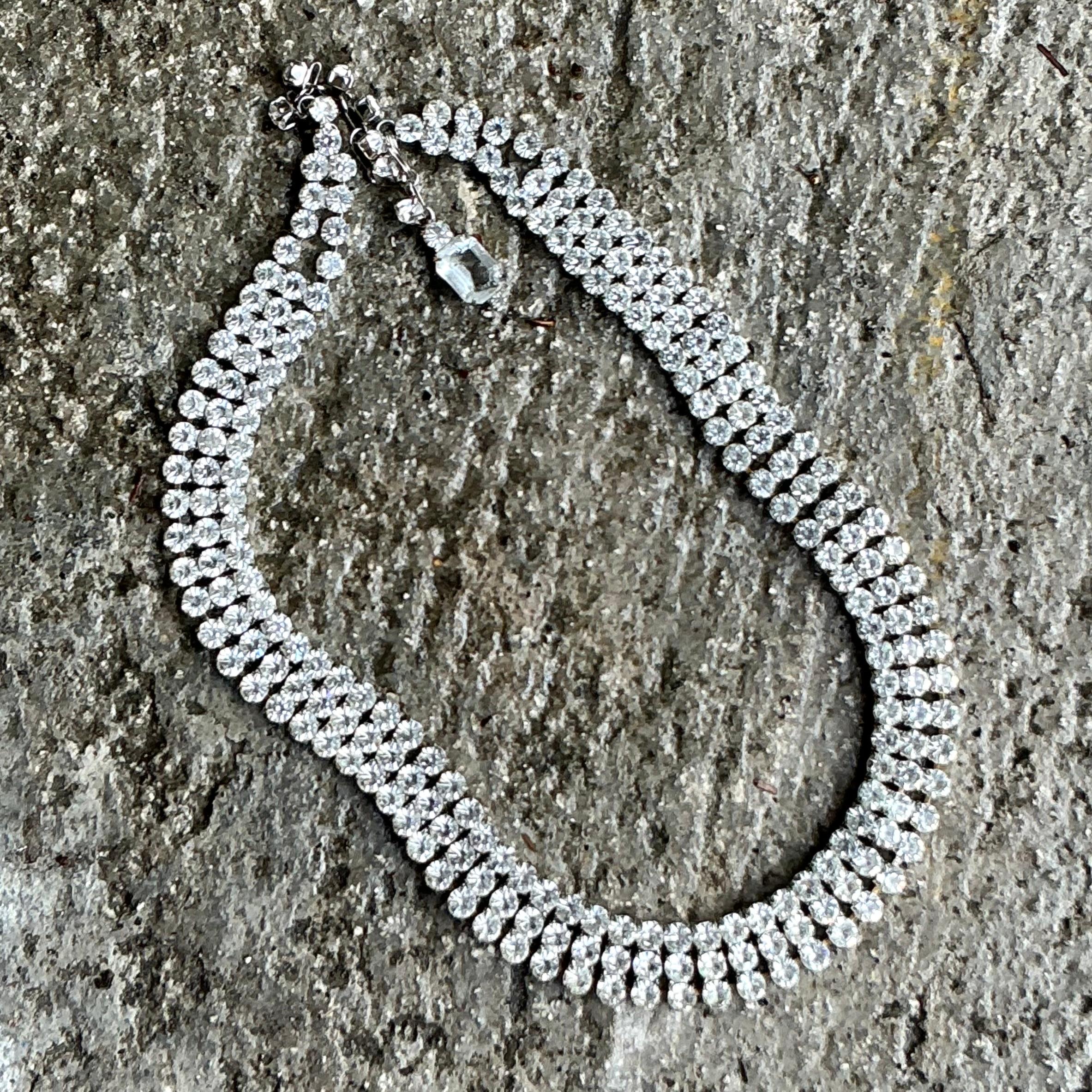 Vintage Boho Rhinestone Diamond Belt For Sale 1
