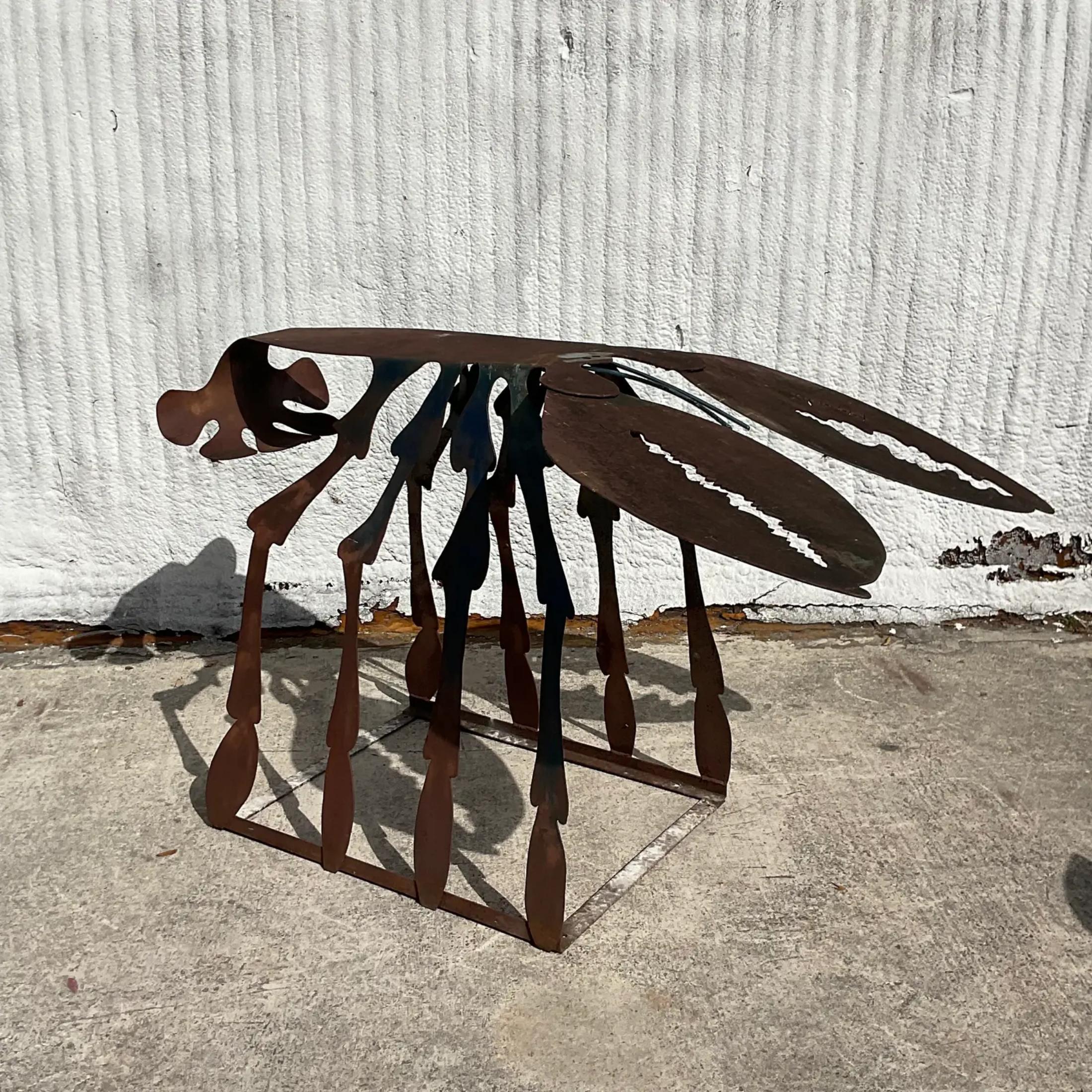 American Vintage Boho Dino Kotopoulis Torch Cut Lobster Sculpture