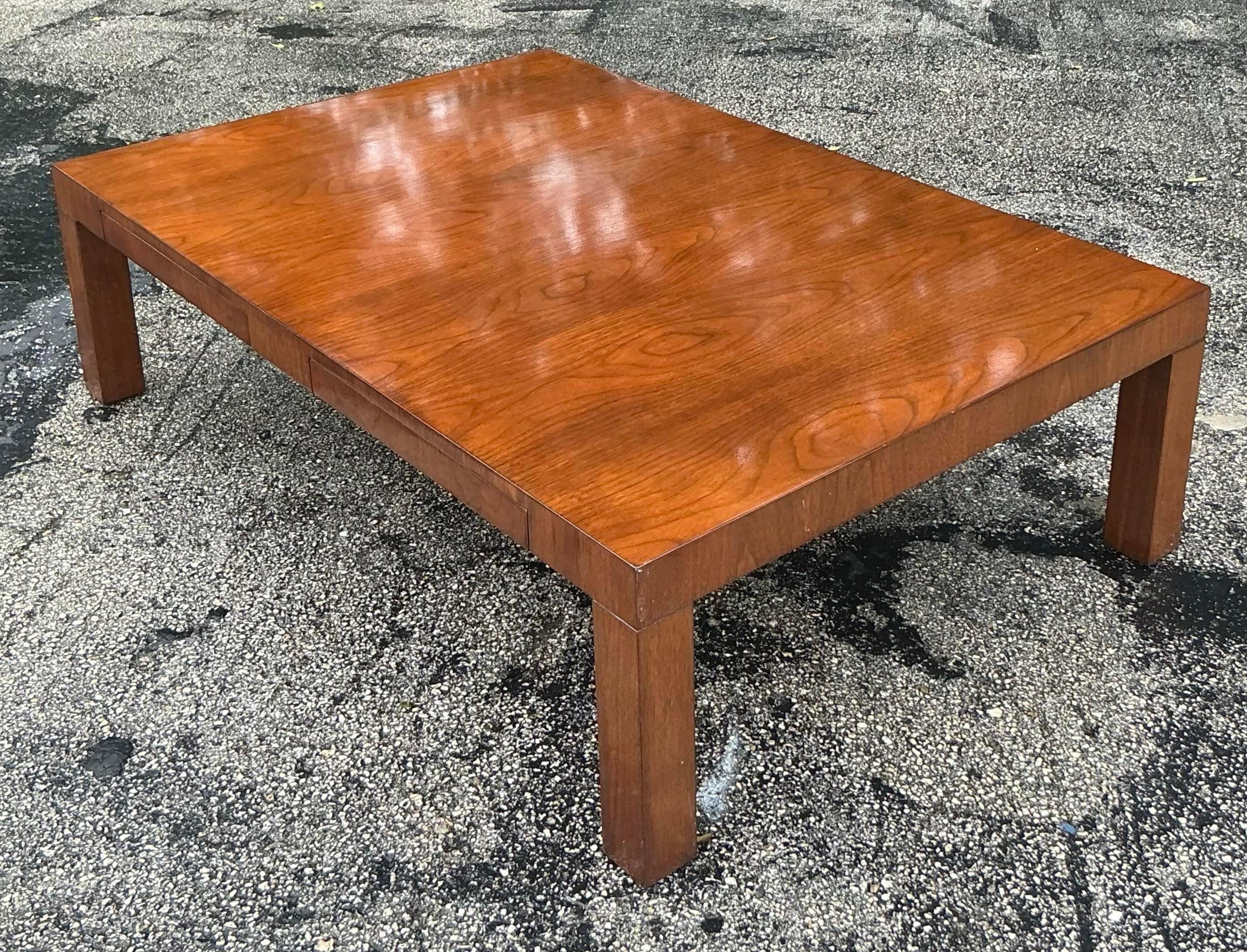 American Vintage Boho Directional Four Drawer Coffee Table For Sale