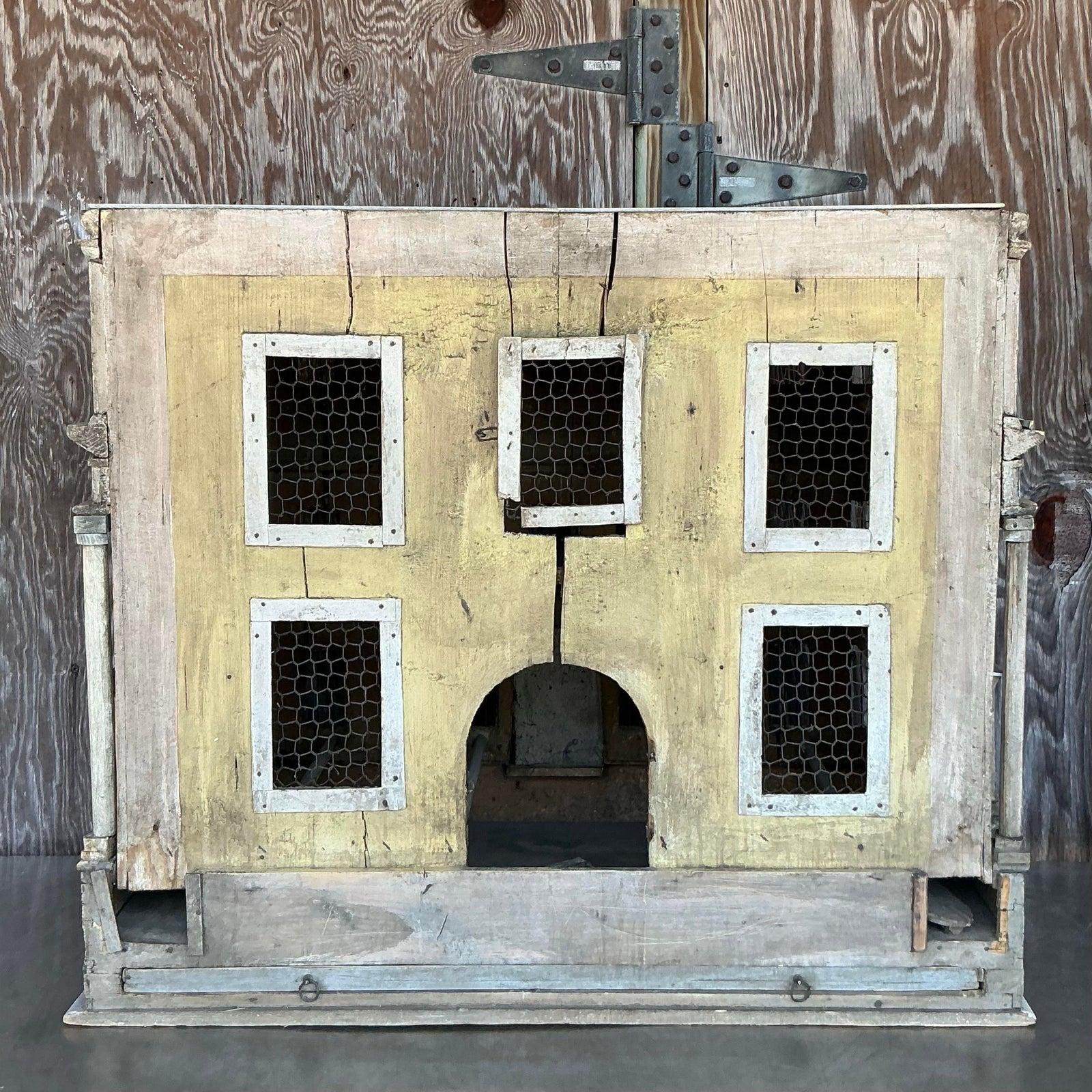 Métal Vintage Boho Distressed Architectural Model en vente