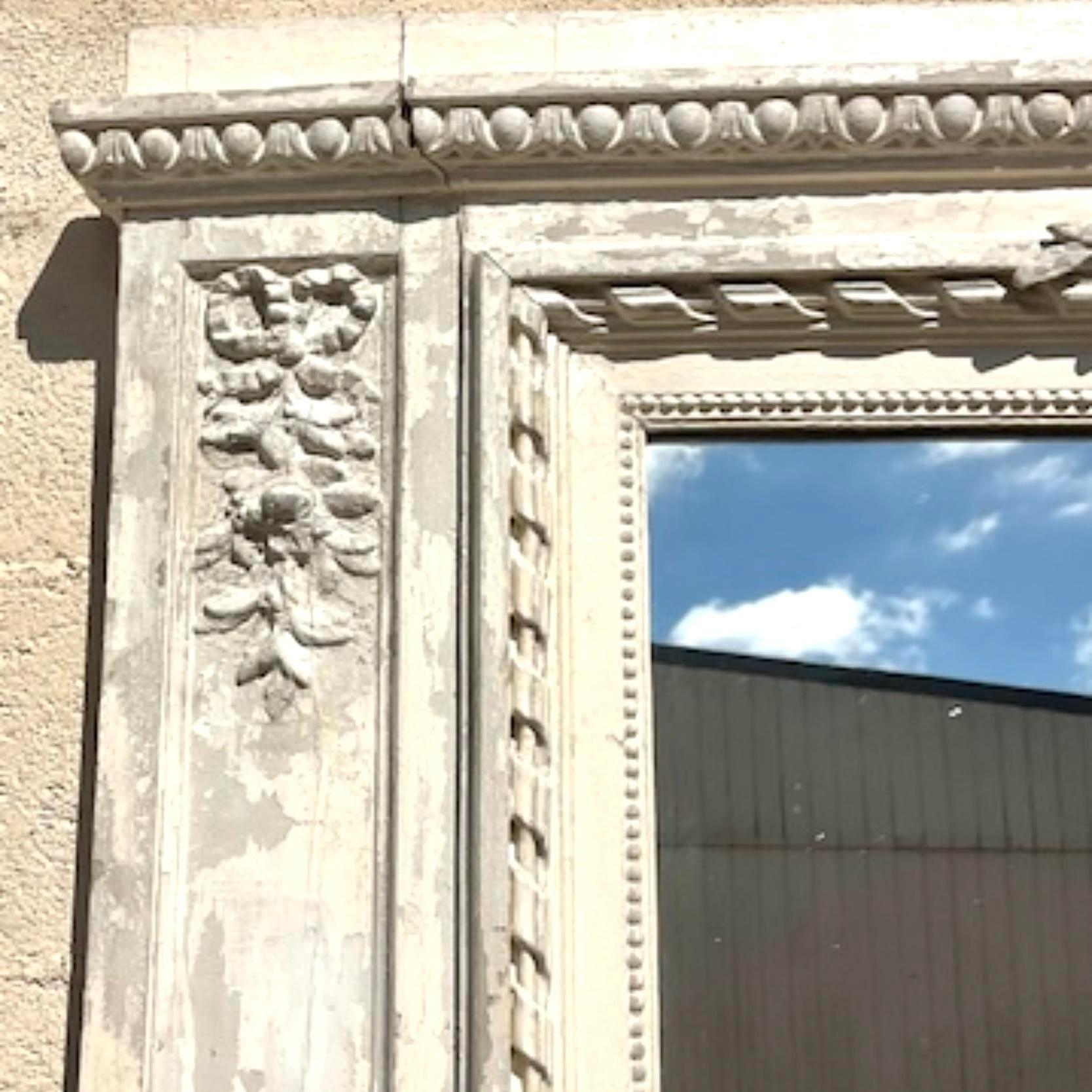 Américain Miroir vintage Boho sculpté à la main en vente