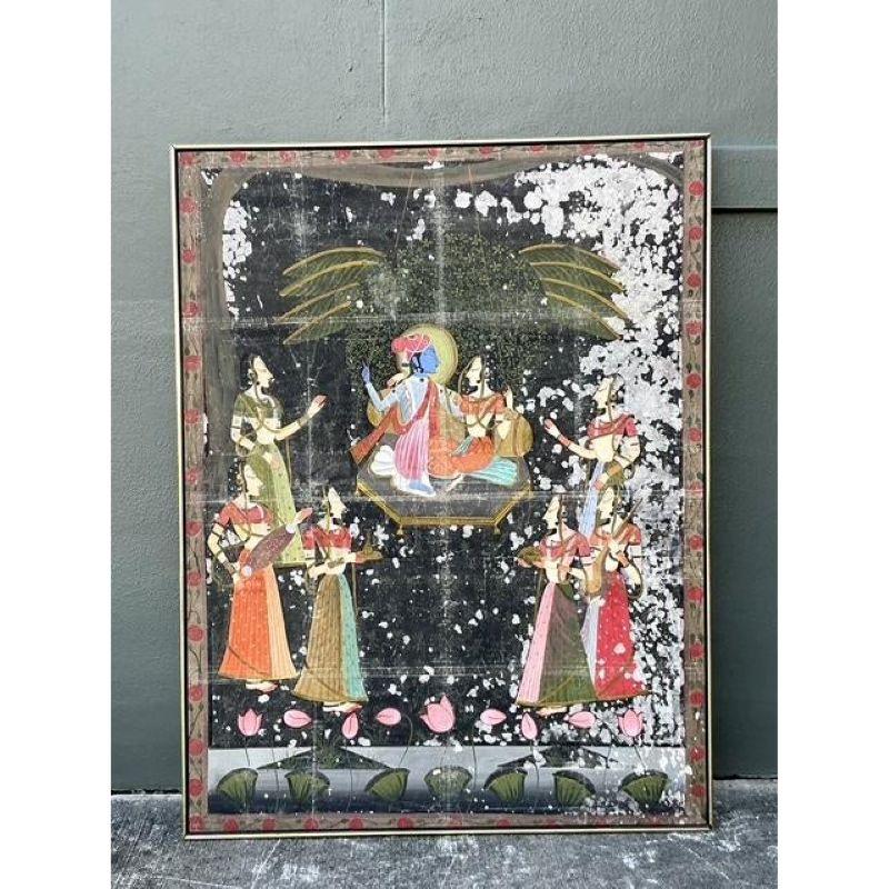 Vintage Boho Distressed Silk Pishwaa (Space Age) im Angebot