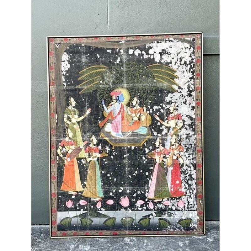 Vintage Boho Distressed Silk Pishwaa (Indisch) im Angebot