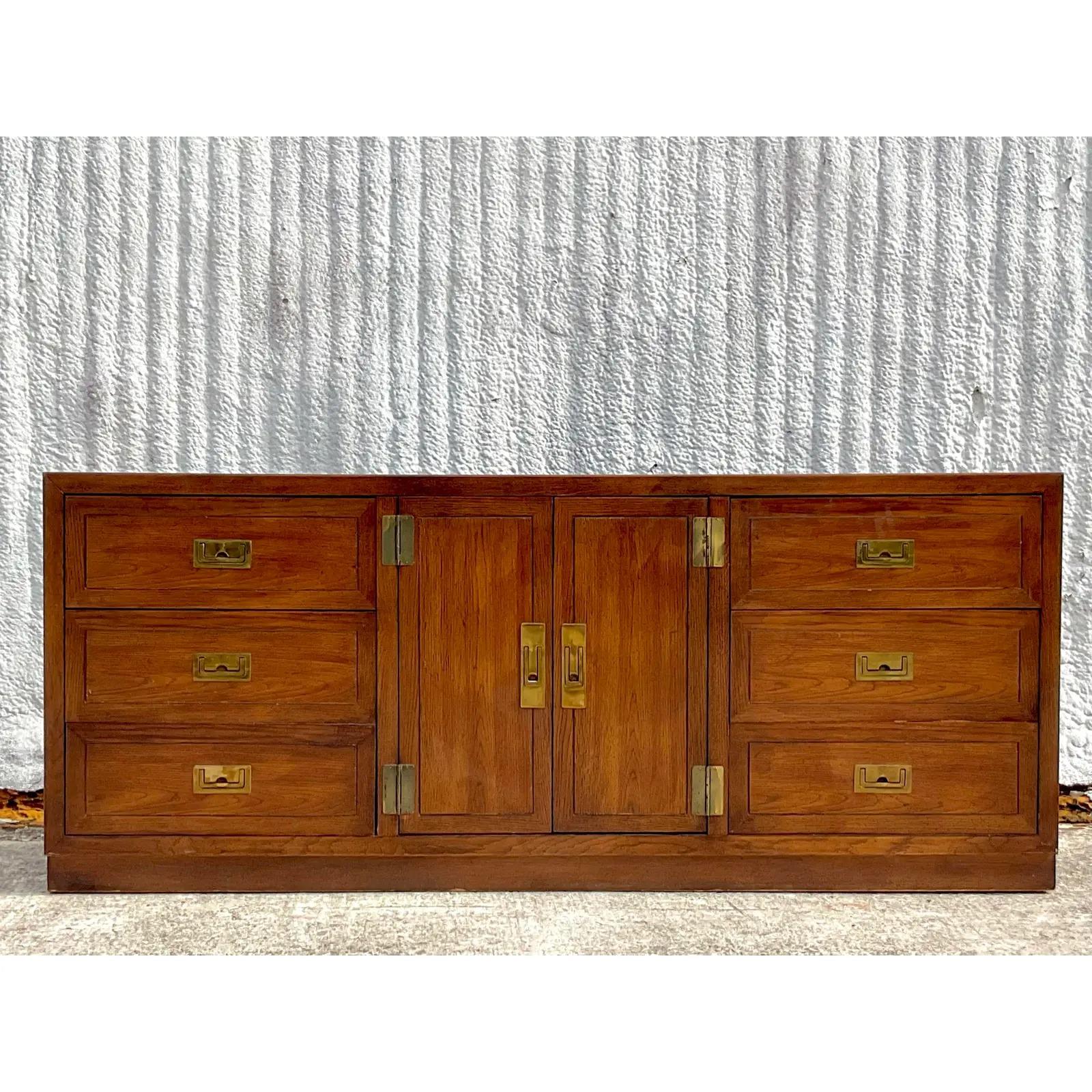 20th Century Vintage Boho Dixie “Act Ii” Campaign Credenza