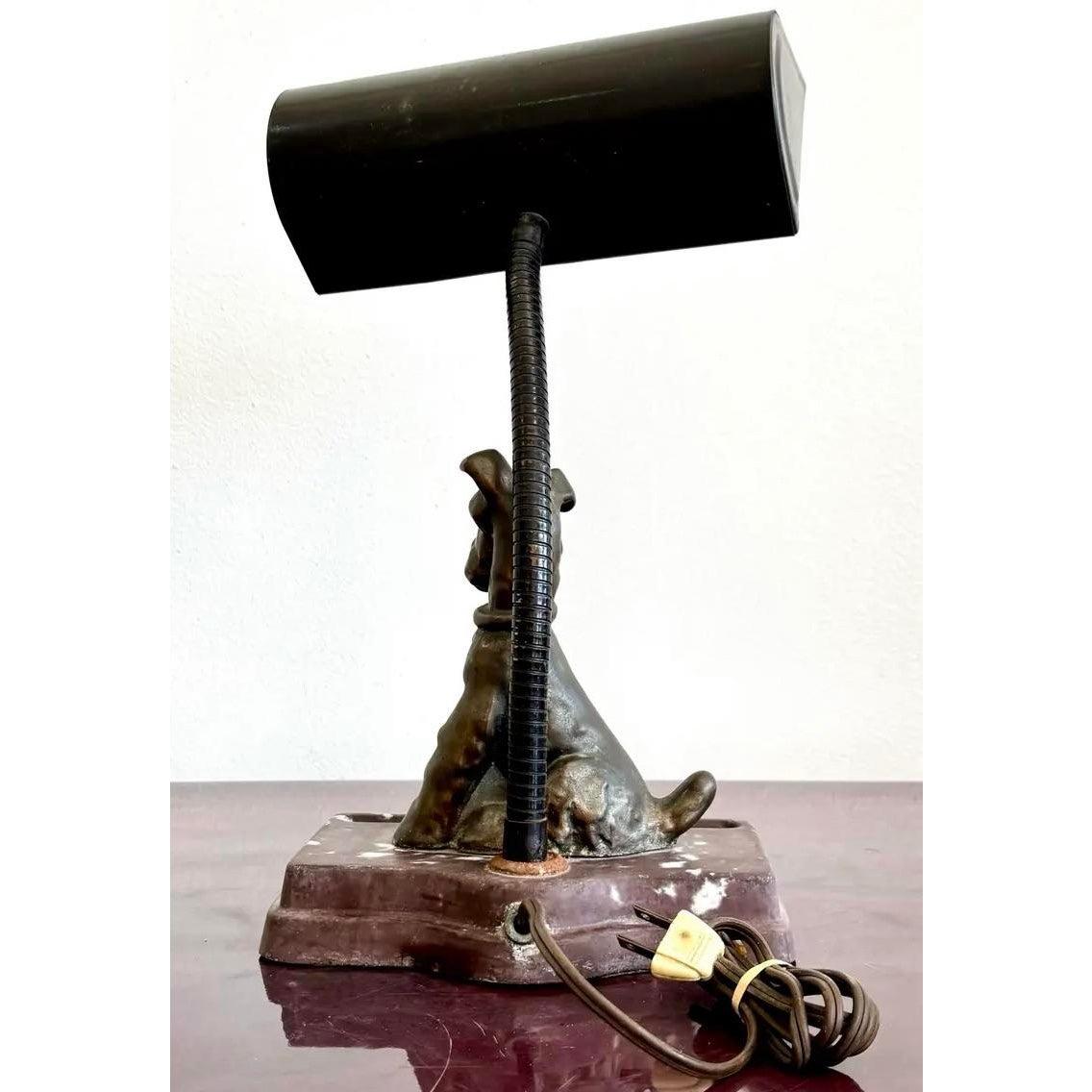 20th Century Vintage Boho Dog Lamp For Sale