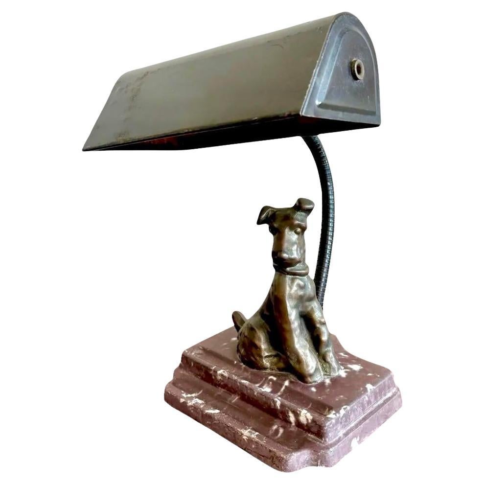 Vintage Boho Dog Lamp For Sale