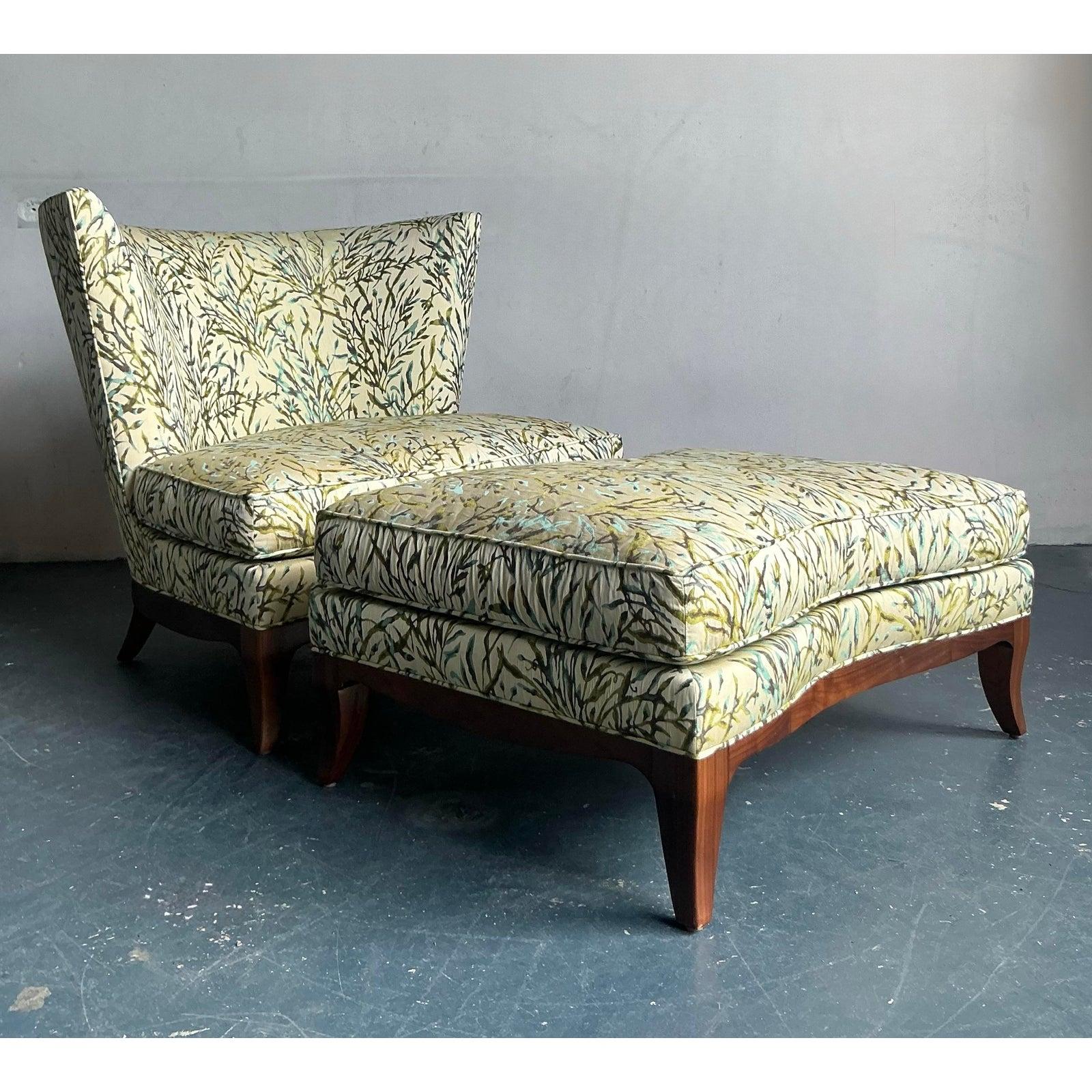 Vintage Boho Donghia Seide Jacquard 
