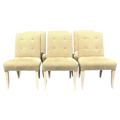Vintage Boho Donghia Tufted Dining Chairs - Set of 6