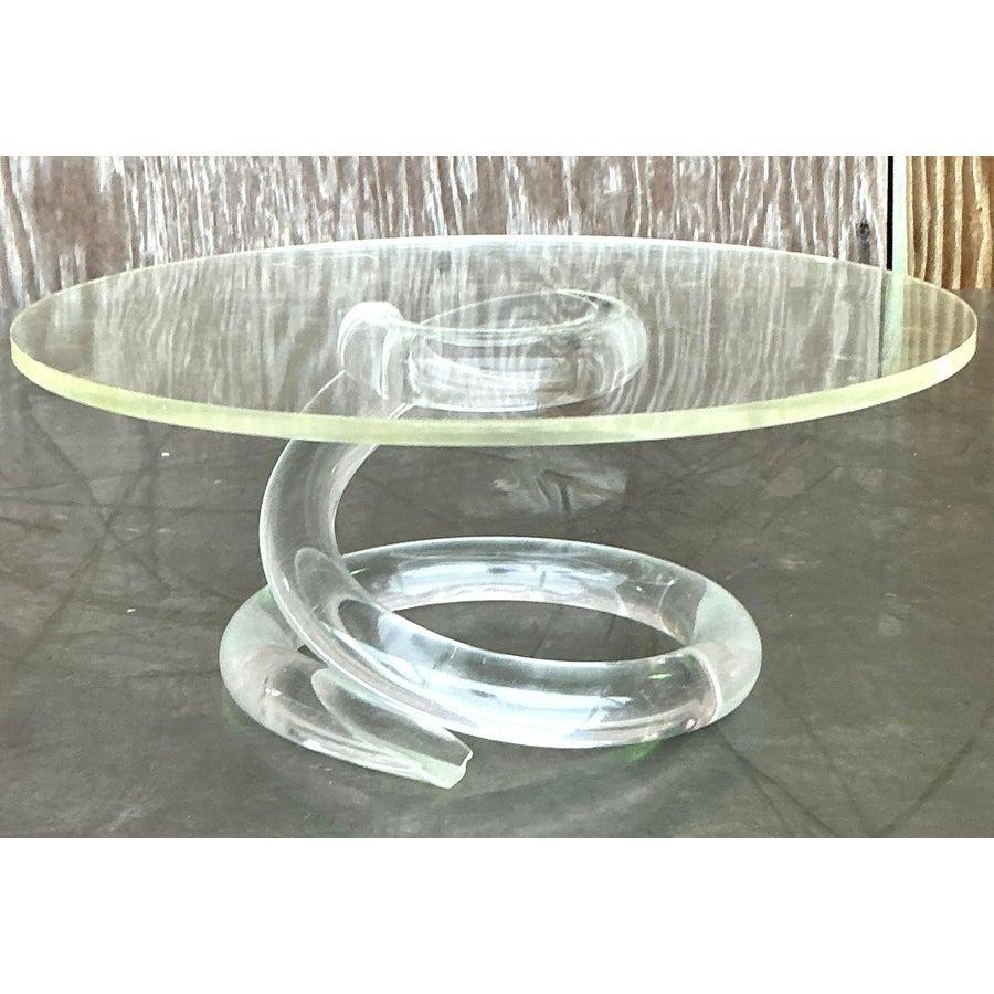 Vintage Boho Dorothy Thorpe Lucite Cake Stand 3