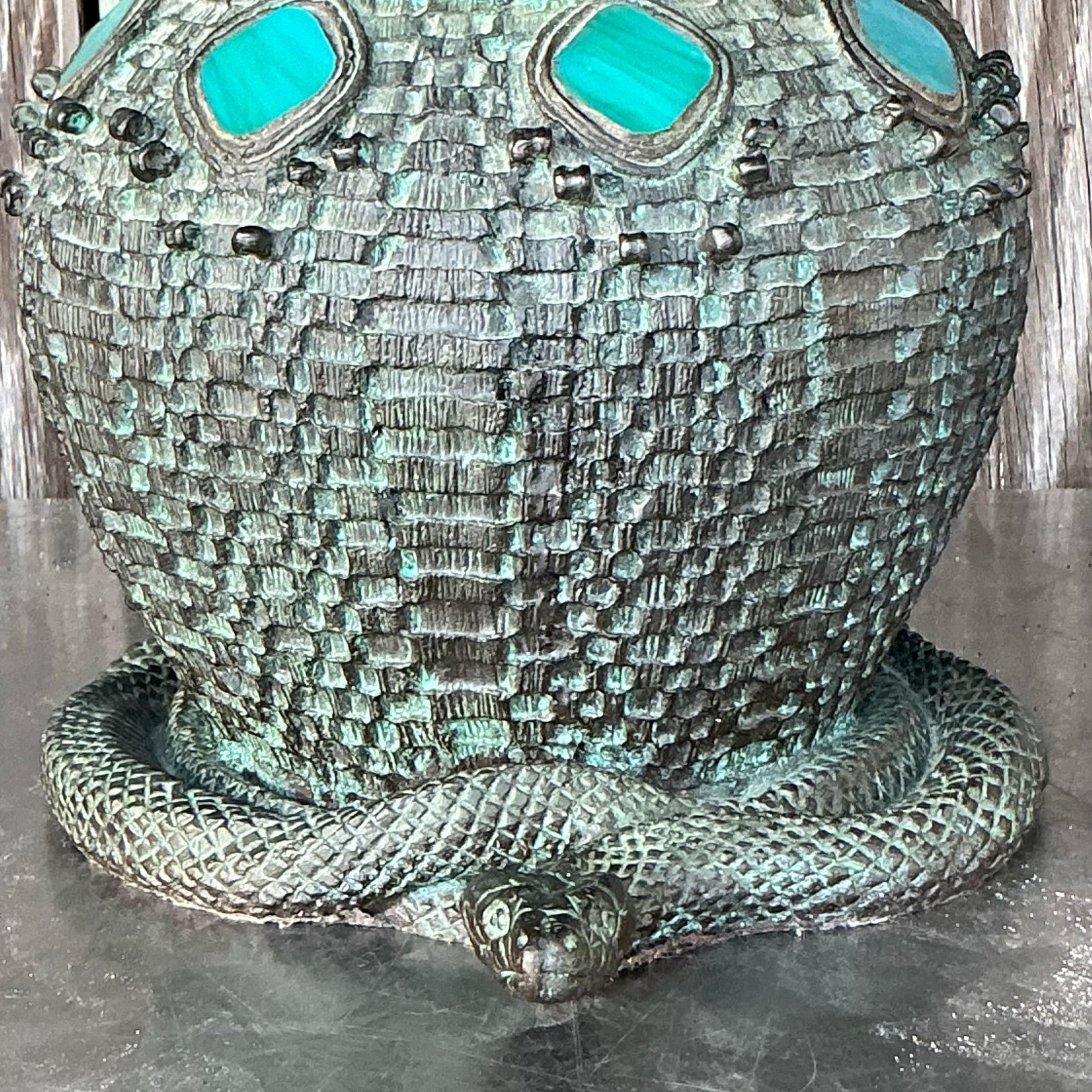 Lampe Boho en verre libellule vintage d'après Tiffany en vente 3