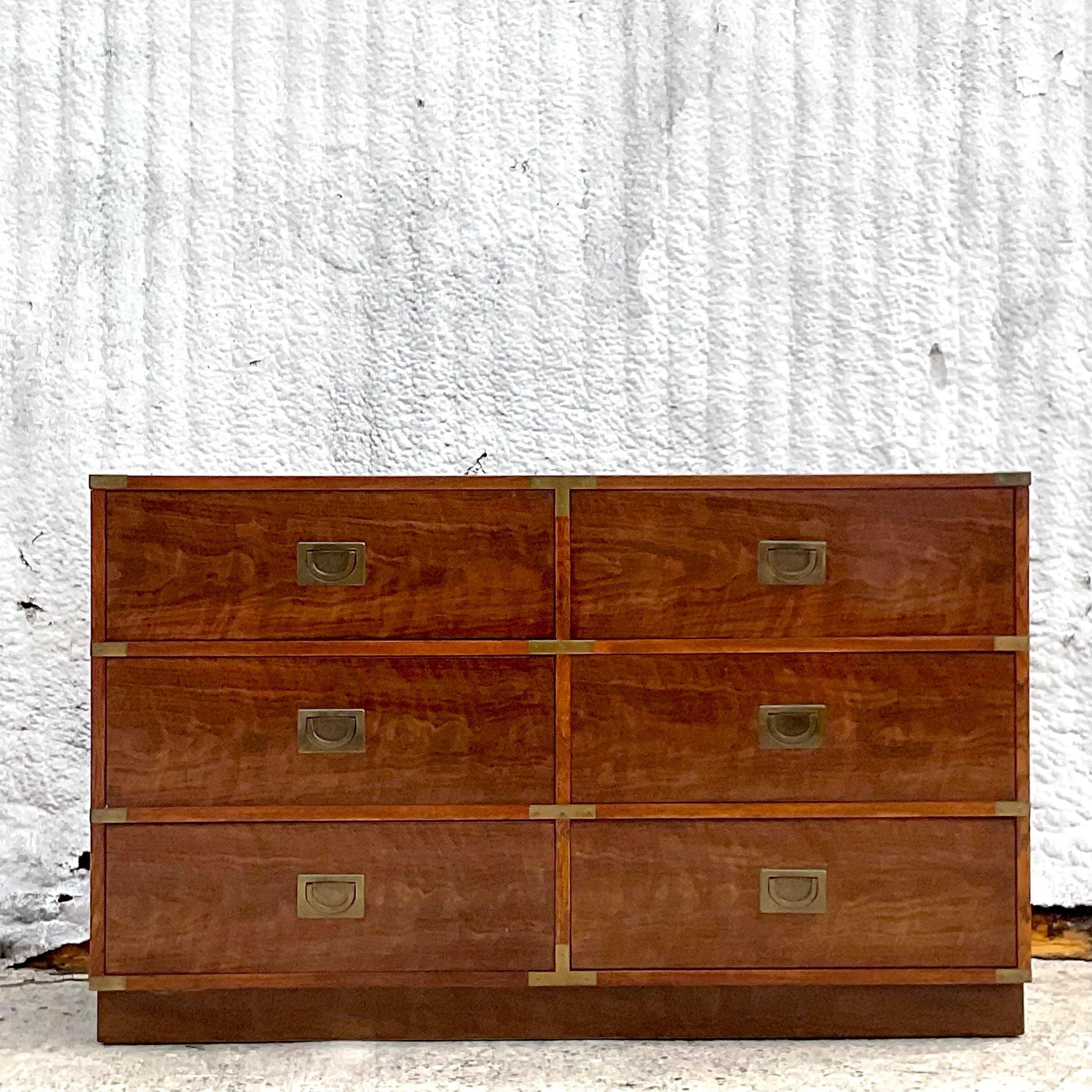 Vintage Boho Drexel Campaign Dresser For Sale 2