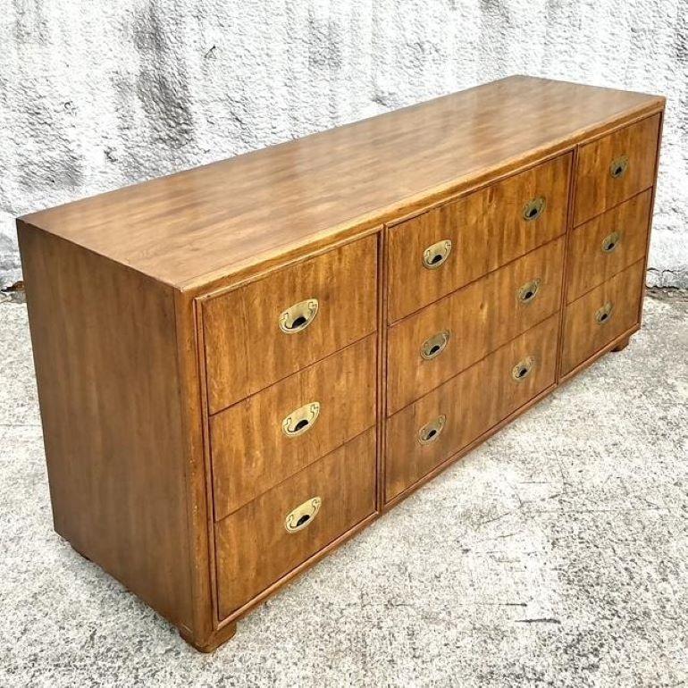 Vintage Boho Drexel Campaign Triple Dresser 2