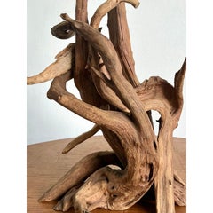 Lampada vintage in legno driftwood di Boho