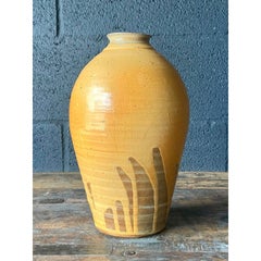 Vintage Boho Drip Glaze Studio Pottery Vase
