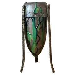 Vintage Boho Drip Glaze Vase in Stand