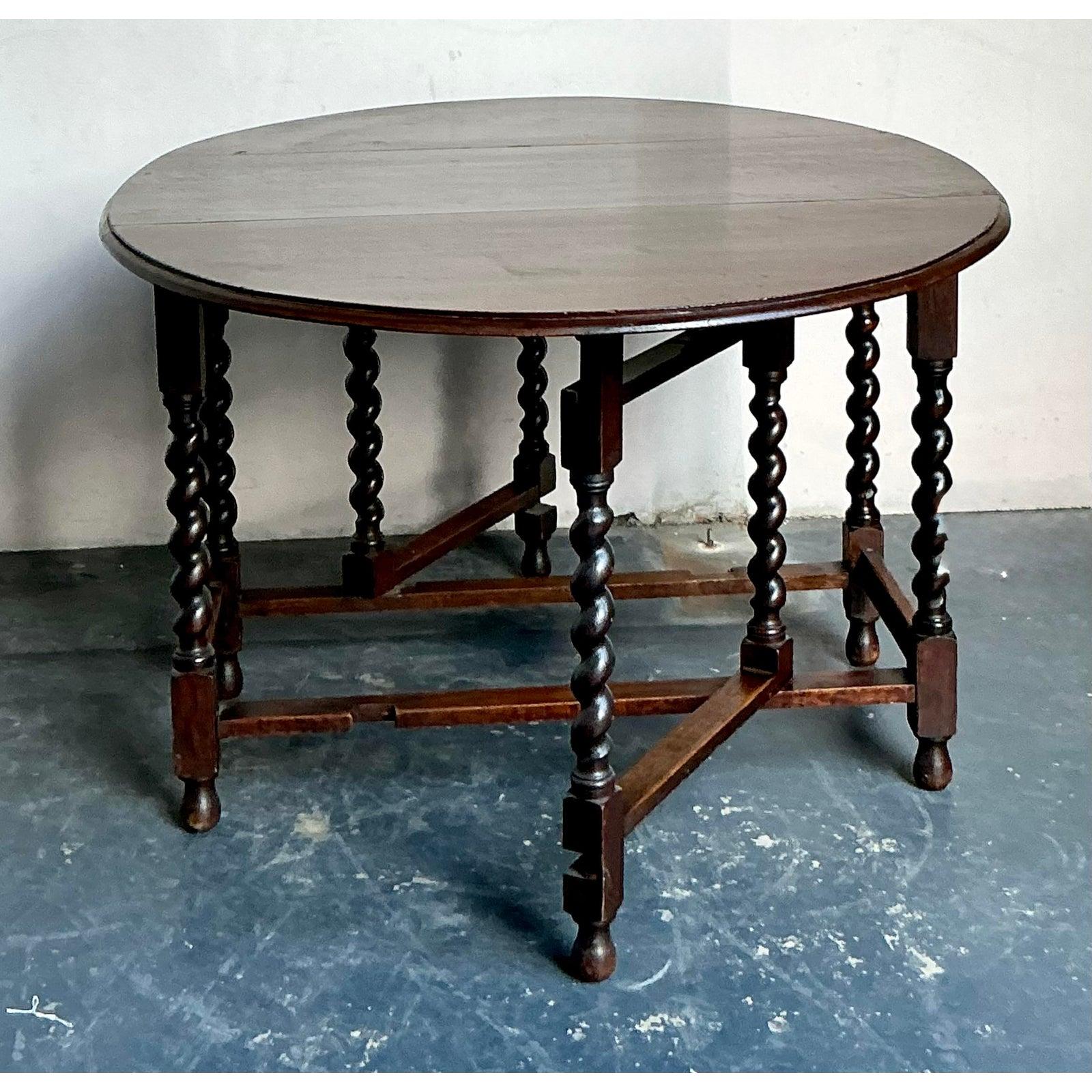 Vintage Boho Drop Leaf Gate Leg Tisch im Angebot 3