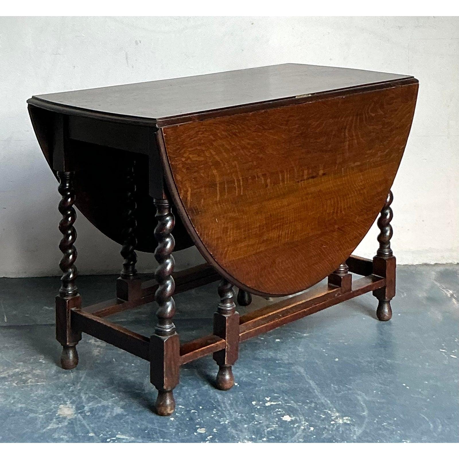 Vintage Boho Drop Leaf Gate Leg Tisch im Angebot 2